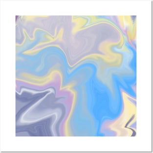 Abstract Watercolour pastel splash Posters and Art